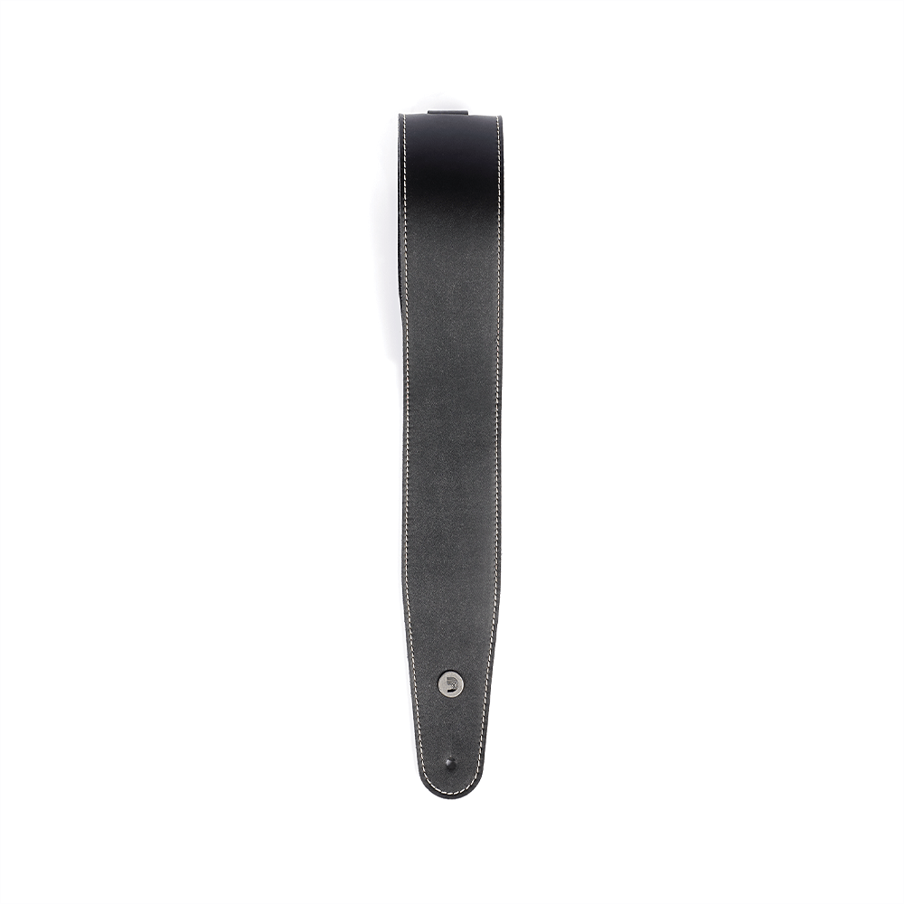 D'Addario 2.5 inch Deluxe Leather Banjo Strap - Blk/Brn