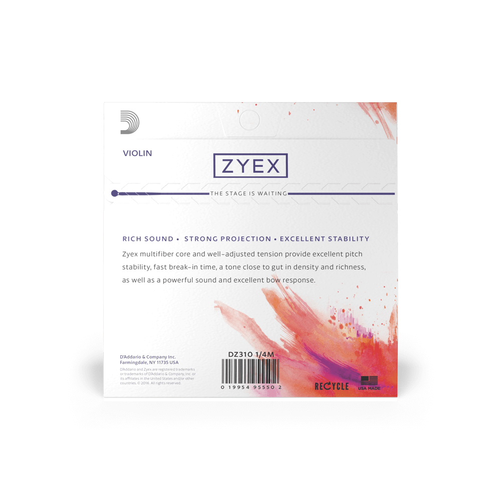 Zyex Violin String Set | Orchestral | D'Addario