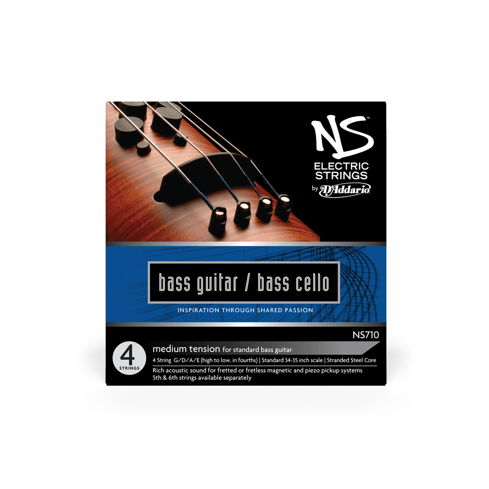 D'Addario NS Electric NS610 Traditional Bass String Set, 3/4 Scale, Medium  Tension Bowed Double Bass