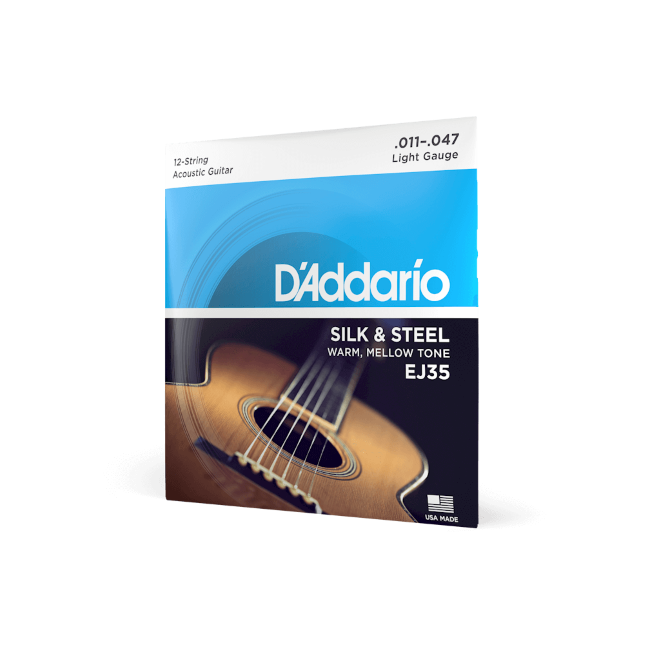 Silk Steel Folk Acoustic Guitar Strings D Addario