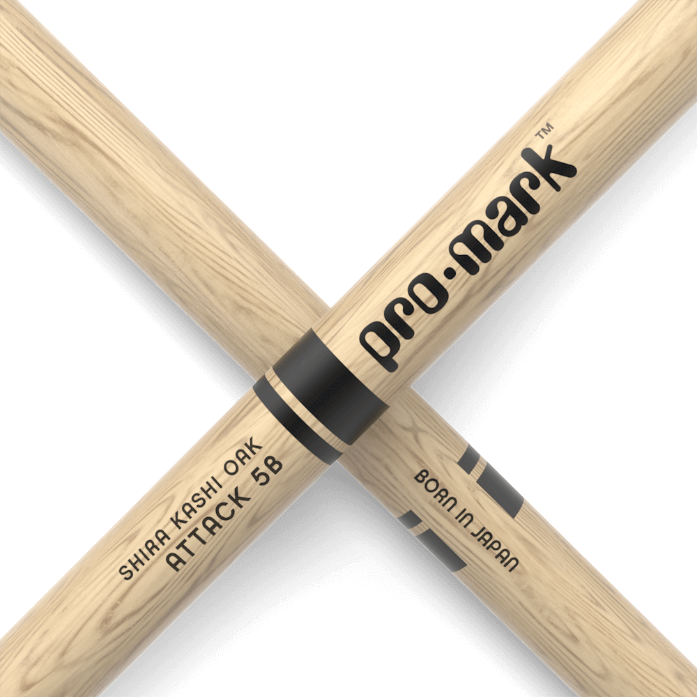 Classic Attack 5B Shira Kashi Oak Drumstick, Oval Nylon Tip