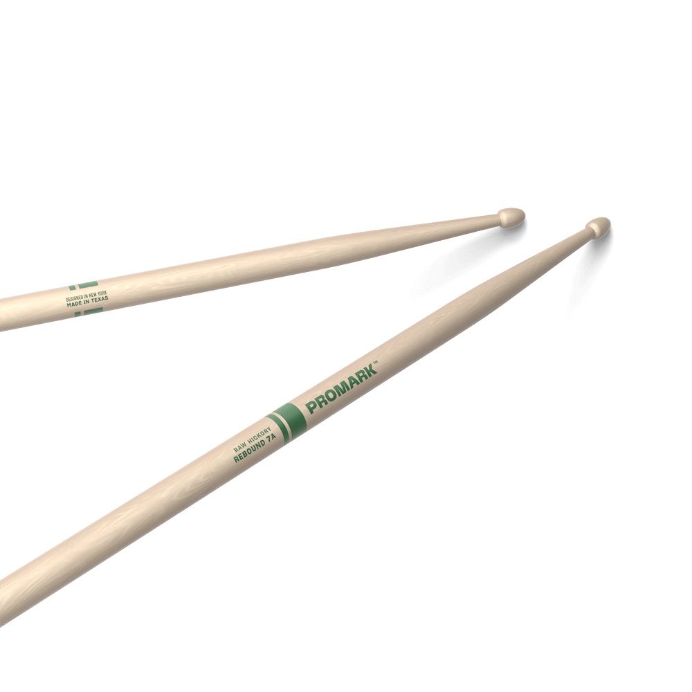 Rebound 7A Raw Hickory Drumstick, Acorn Wood Tip